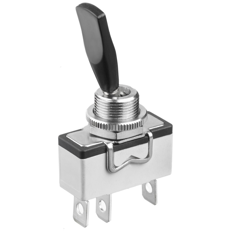 1 pcs - APEM Toggle Switch, Panel Mount, On-On, SPDT, Solder Lug Terminal, 250V ac