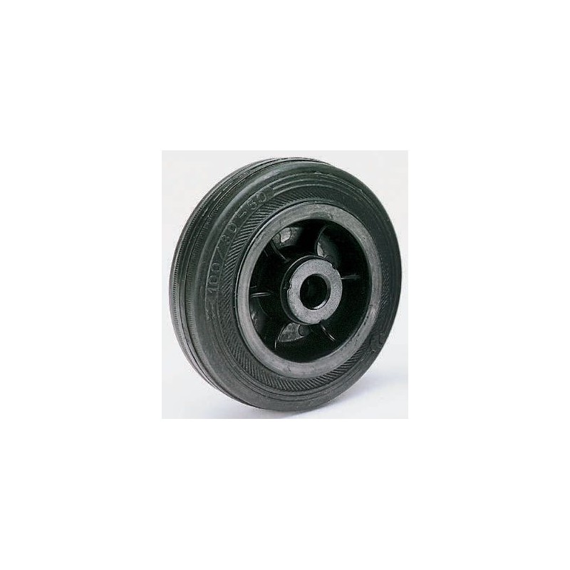 1 pcs - LAG Black Rubber Quiet Operation, Shock Absorbing Trolley Wheel, 90kg