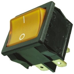 1 pcs - Marquardt Illuminated DPST, On-None-Off Rocker Switch Panel Mount