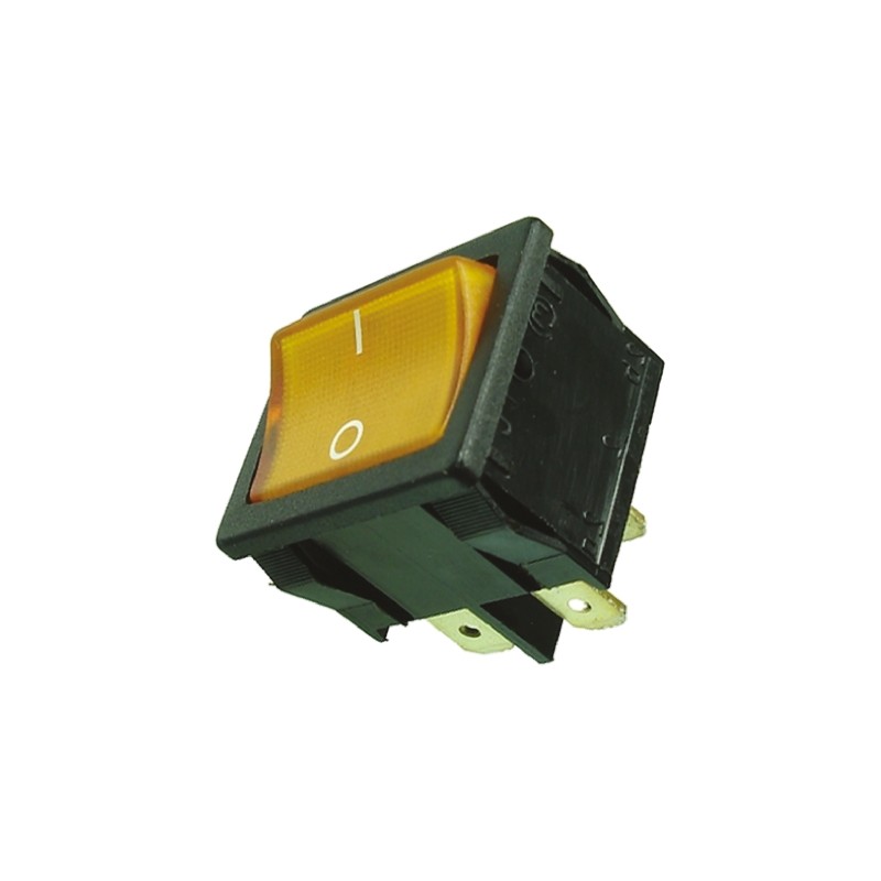 1 pcs - Marquardt Illuminated DPST, On-None-Off Rocker Switch Panel Mount