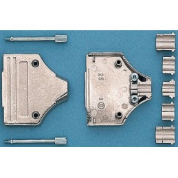 1 pcs - MH Connectors MHDM35 Series Zinc Angled D Sub Backshell, 37 Way, Strain Relief