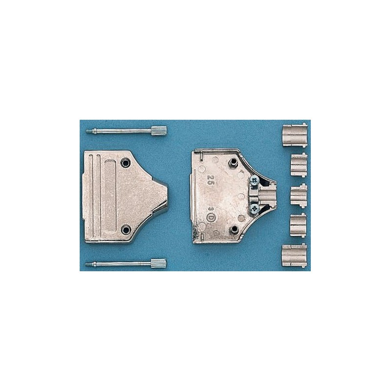 1 pcs - MH Connectors MHDM35 Series Zinc Angled D Sub Backshell, 37 Way, Strain Relief