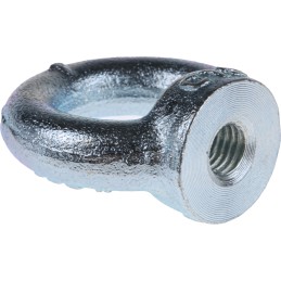 1 pcs - RS PRO Carbon Steel Eye Nut, M10 Thread, 25mm Internal Eye Diameter, 45mm Outer Eye Diameter, 0.23t Load