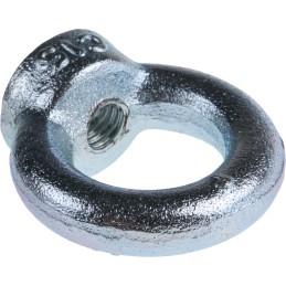 1 pcs - RS PRO Carbon Steel Eye Nut, M10 Thread, 25mm Internal Eye Diameter, 45mm Outer Eye Diameter, 0.23t Load