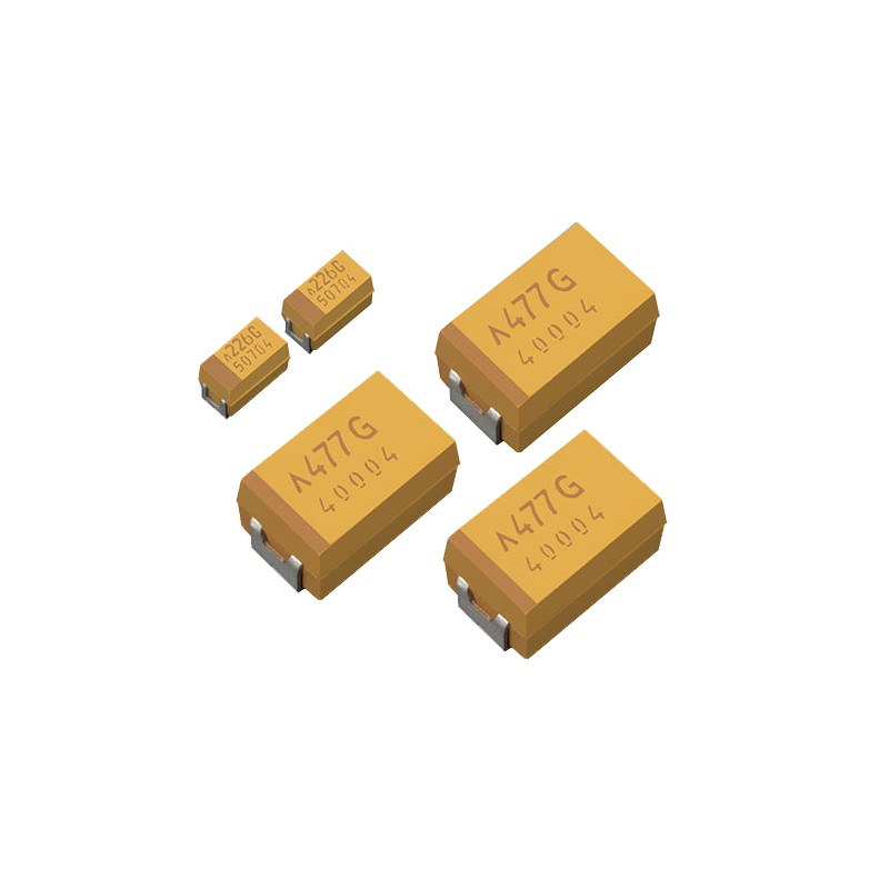 20 pcs - KYOCERA AVX 47μF Surface Mount Polymer Capacitor, 10V dc
