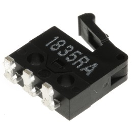 1 pcs - Omron Lever Micro Switch, Through Hole Terminal, 500 mA @ 30 V dc, SPDT, IP40