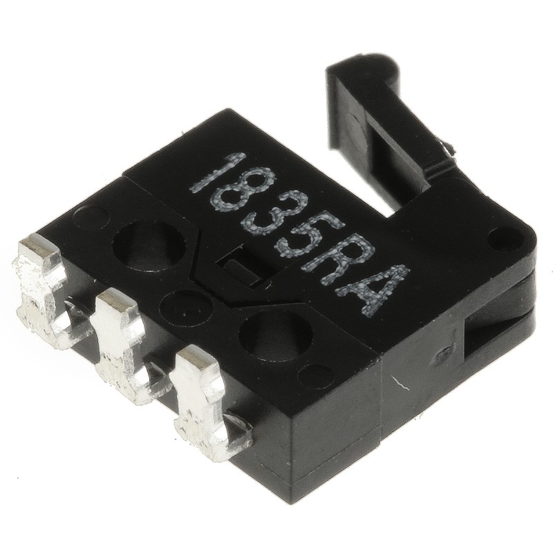 1 pcs - Omron Lever Micro Switch, Through Hole Terminal, 500 mA @ 30 V dc, SPDT, IP40