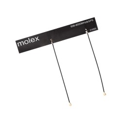 2 pcs - Molex 213353-0200 T-Bar Multi-Band Antenna with IPEX, UFL Connector, 4G (LTE)