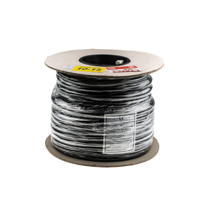 1 Reel of 50 M - RS PRO 4 Core Power Cable, 2.5 mm², 50m, Black CPE Sheath, 25 A, 450 V, 750 V