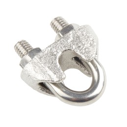 1 pcs - RS PRO Stainless Steel 6mm Diameter Wire Rope Clamp