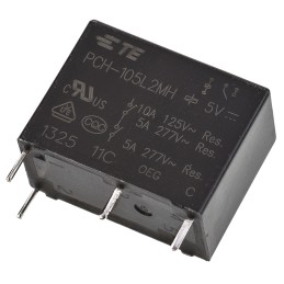 10 pcs - PCH-105L2MH,000 TE Connectivity PCB Mount Power Relay, 5V dc Coil, 5A Switching Current, SPST