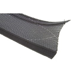 1 Reel of 7 M - Alpha Wire Expandable Braided PET Black Cable Sleeve, 50.8mm Diameter, 7m Length