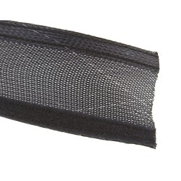 1 Reel of 7 M - Alpha Wire Expandable Braided PET Black Cable Sleeve, 50.8mm Diameter, 7m Length