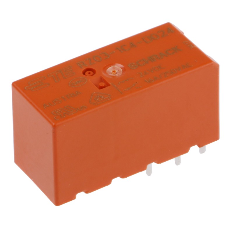 10 pcs - 2-1415899-3 TE Connectivity PCB Mount Power Relay, 24V dc Coil, 16A Switching Current, SPDT