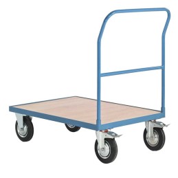 1 pcs - RS PRO Flatbed Wood Platform Trolley, 1000 x 700 x 880mm, 500kg Load