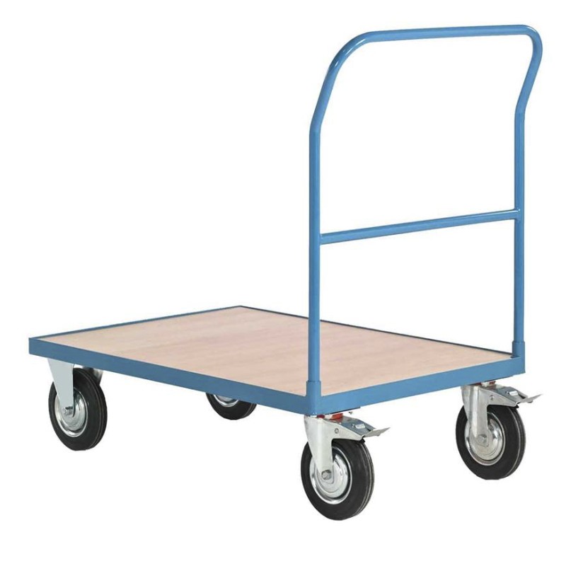 1 pcs - RS PRO Flatbed Wood Platform Trolley, 1000 x 700 x 880mm, 500kg Load