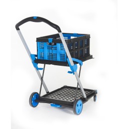 1 pcs - RS PRO Foldable Folding Trolley Plastic Platform Trolley, 1000 x 600 x 1070mm, 70kg Load