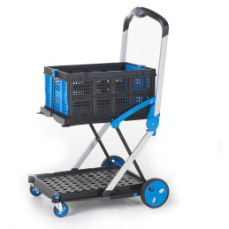 1 pcs - RS PRO Foldable Folding Trolley Plastic Platform Trolley, 1000 x 600 x 1070mm, 70kg Load