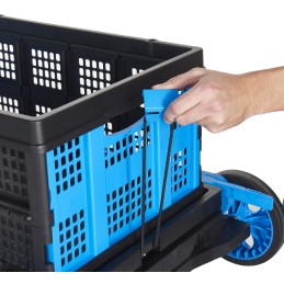 1 pcs - RS PRO Foldable Folding Trolley Plastic Platform Trolley, 1000 x 600 x 1070mm, 70kg Load