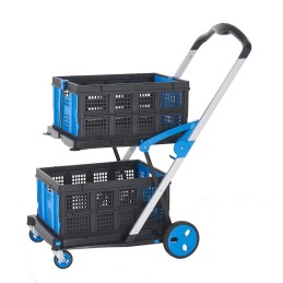 1 pcs - RS PRO Foldable Folding Trolley Plastic Platform Trolley, 1000 x 600 x 1070mm, 70kg Load