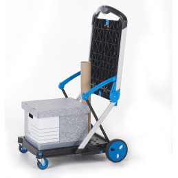 1 pcs - RS PRO Foldable Folding Trolley Plastic Platform Trolley, 1000 x 600 x 1070mm, 70kg Load