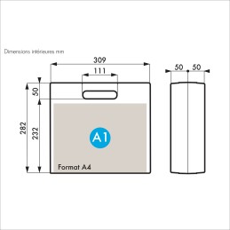 1 pcs - Gard Plasticases Rétro Plastic Equipment case, 327 x 294 x 105mm