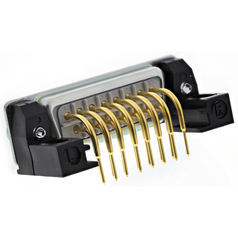 1 pcs - RS PRO 15 Way Right Angle Through Hole D-sub Connector Plug