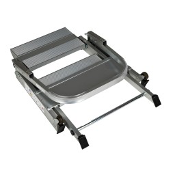 1 pcs - RS PRO 2 Tread Aluminium Steps 0.44m Platform Height, Silver