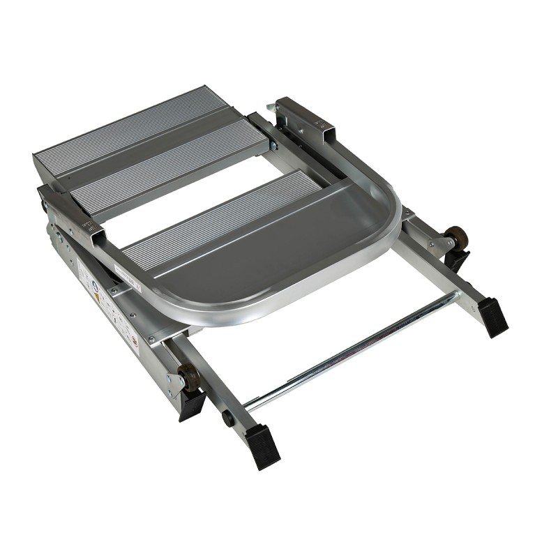 1 pcs - RS PRO 2 Tread Aluminium Steps 0.44m Platform Height, Silver