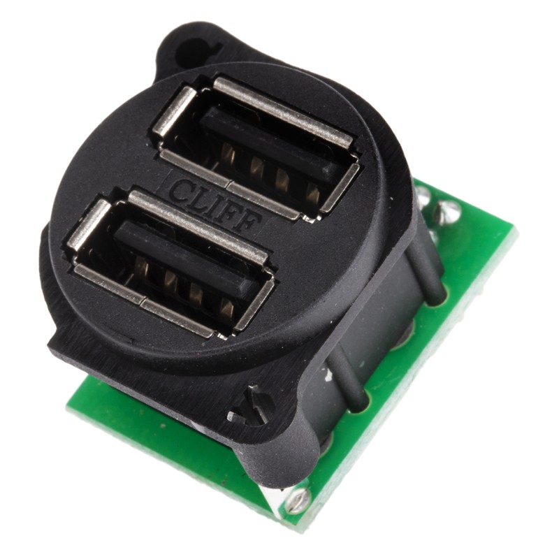 1 pcs - RS PRO Straight, Panel Mount, Socket Type A 2.0 USB Connector