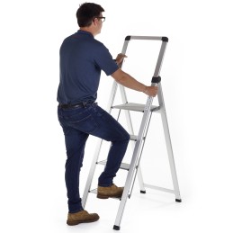 1 pcs - RS PRO 4 Tread Aluminium Steps 1510mm Platform Height, Silver