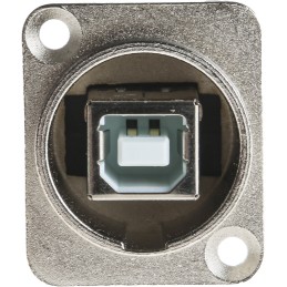 1 pcs - RS PRO Straight, Panel Mount, Socket Type B to A 2.0 USB Connector
