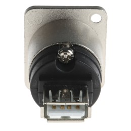 1 pcs - RS PRO Straight, Panel Mount, Socket Type B to A 2.0 USB Connector