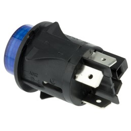 1 pcs - Molveno Illuminated Push Button Switch, Latching, Panel Mount, 25mm Cutout, DPST