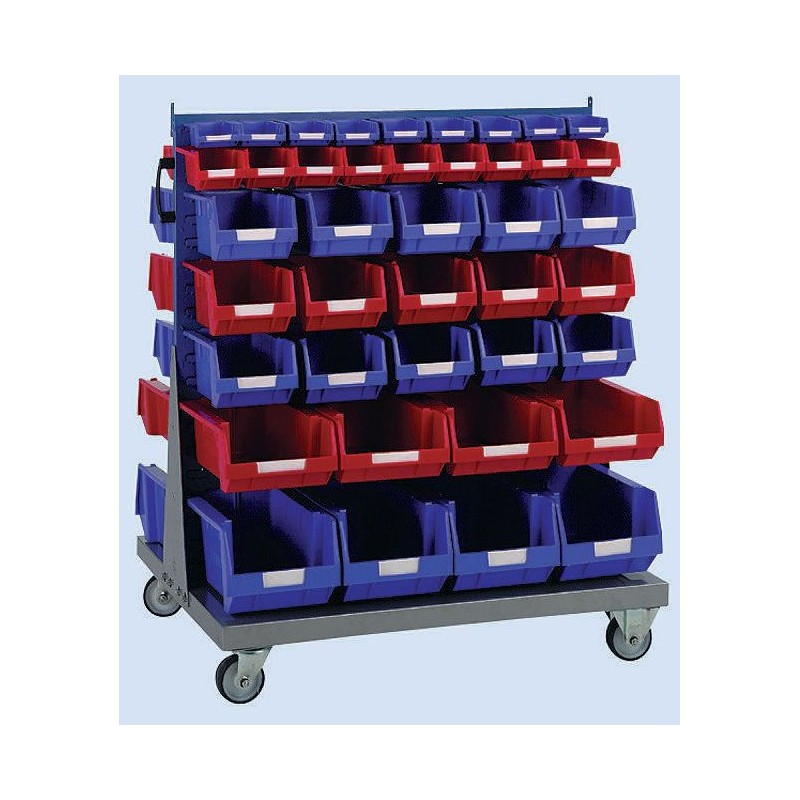 1 pcs - RS PRO PP Storage Bin, 1000mm x 1000mm, Blue, Silver