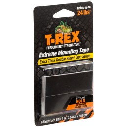 1 pcs - T-REX 286252, Mounting Tapes Black Adhesive Foam Tape, 76.2mm x 25.4mm, 0.42in Thick