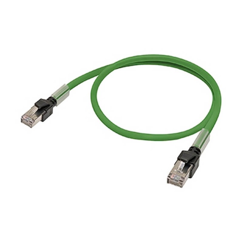 1 pcs - Omron Cat5 RJ45 to RJ45 Ethernet Cable, None, Green, 500mm