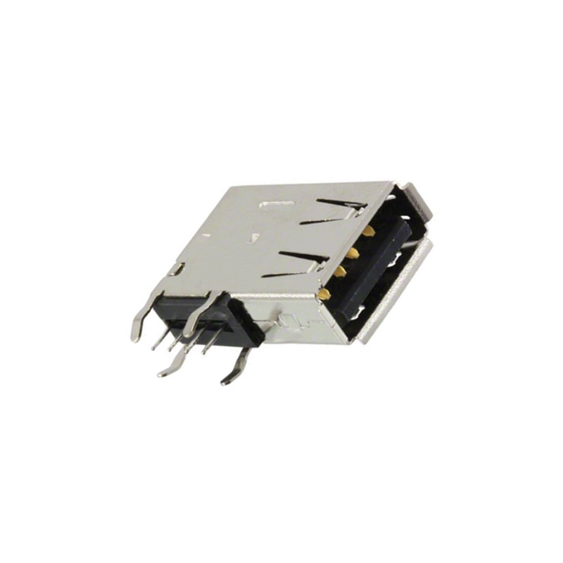 1 pcs - Molex Right Angle, Through Hole, Socket Type A USB Connector