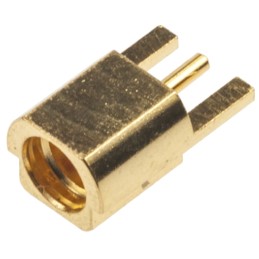 1 pcs - Molex MMCX Series, jack Edge Mount MMCX Connector, 50Ω, Solder Termination, Right Angle Body
