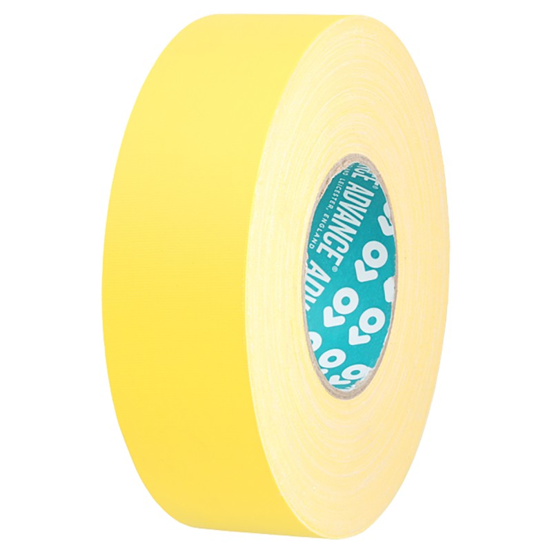 1 pcs - Advance Tapes AT160 Cloth Tape, 50m x 12mm, Yellow, Matt Finish