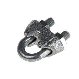 1 pcs - RS PRO Carbon Steel (U-Bolt), Steel (Bridge) 6mm Diameter Wire Rope Grip
