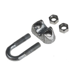 1 pcs - RS PRO Carbon Steel (U-Bolt), Steel (Bridge) 6mm Diameter Wire Rope Grip