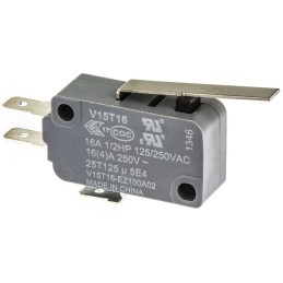 1 pcs - Honeywell Leaf Lever Microswitch, Tab Terminal, 16 A @ 250 V ac, SPDT