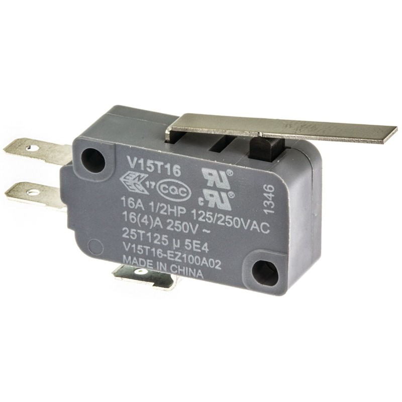 1 pcs - Honeywell Leaf Lever Microswitch, Tab Terminal, 16 A @ 250 V ac, SPDT