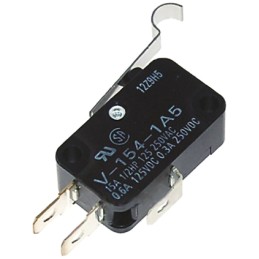 1 pcs - Omron Simulated Roller Lever Micro Switch, Solder Terminal, 5 A @ 250 V ac, SPDT, IP40