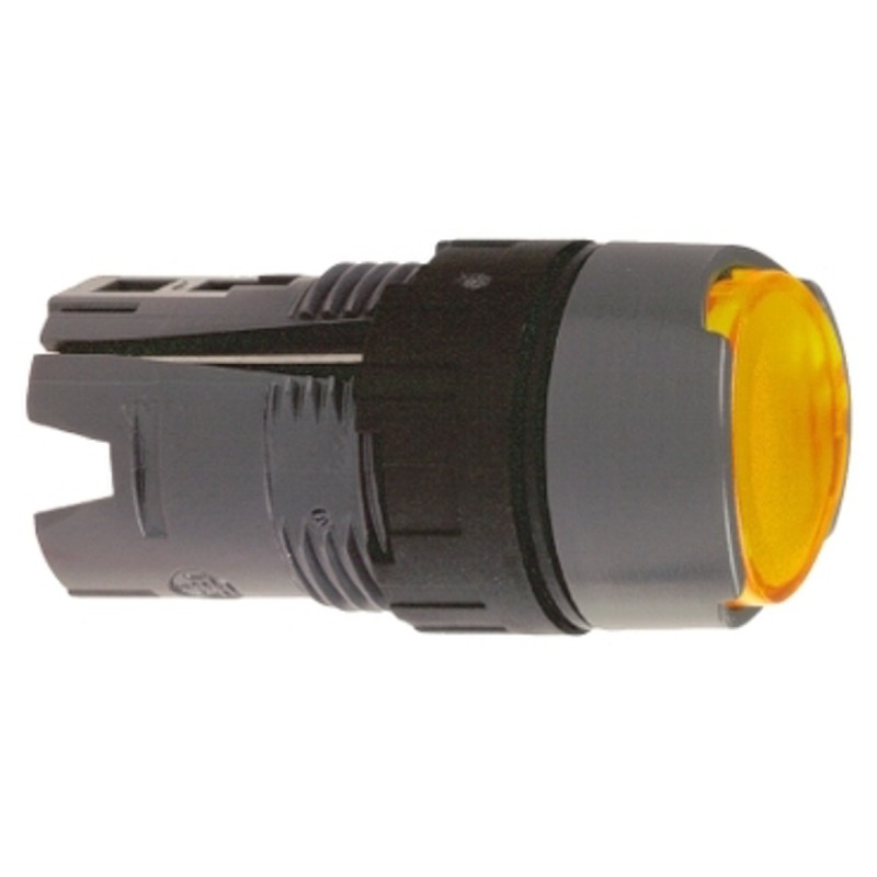 1 pcs - Schneider Electric Harmony XB6 Series Yellow Illuminated Spring Return Push Button Head, 16mm Cutout, IP65