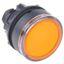 1 pcs - Schneider Electric Harmony XB5 Series Orange Illuminated Momentary Push Button Head, 22mm Cutout, IP66, IP67, IP69K