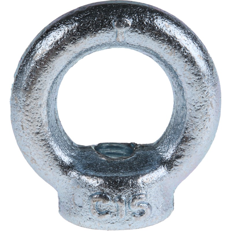 1 pcs - RS PRO Carbon Steel Eye Nut, M8 Thread, 20mm Internal Eye Diameter, 36mm Outer Eye Diameter, 0.14t Load