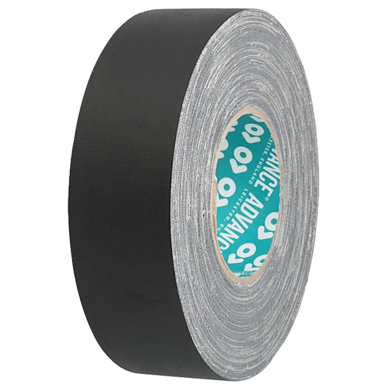 1 pcs - Advance Tapes AT160 Cloth Tape, 50m x 12mm, Black, Matt Finish