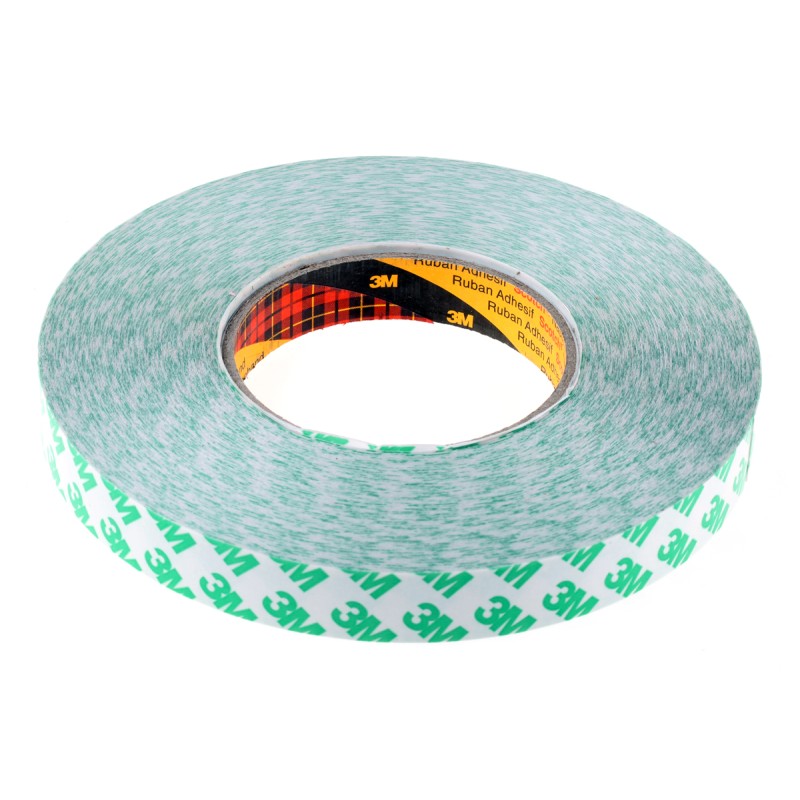1 pcs - 3M 9087 White Double Sided Plastic Tape, 0.26mm Thick, 5.2 N/cm, PVC Backing, 19mm x 50m
